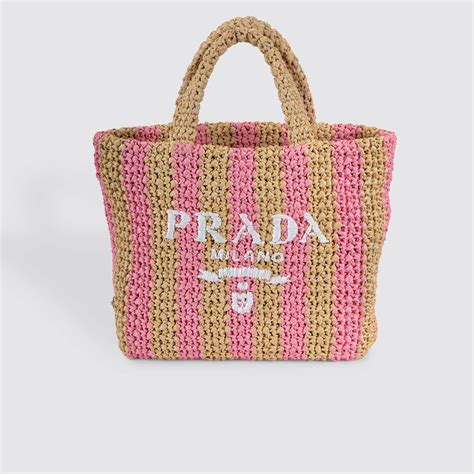 pink and white striped prada bag|Prada leather bag women black.